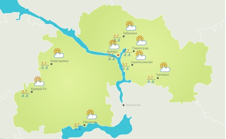 Погода на 17 февраля: в Днепре будет пасмурно 1