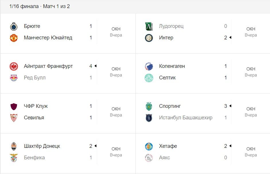 Матчи, которые начались в 19:55 Матчи, которые начались в 19:55