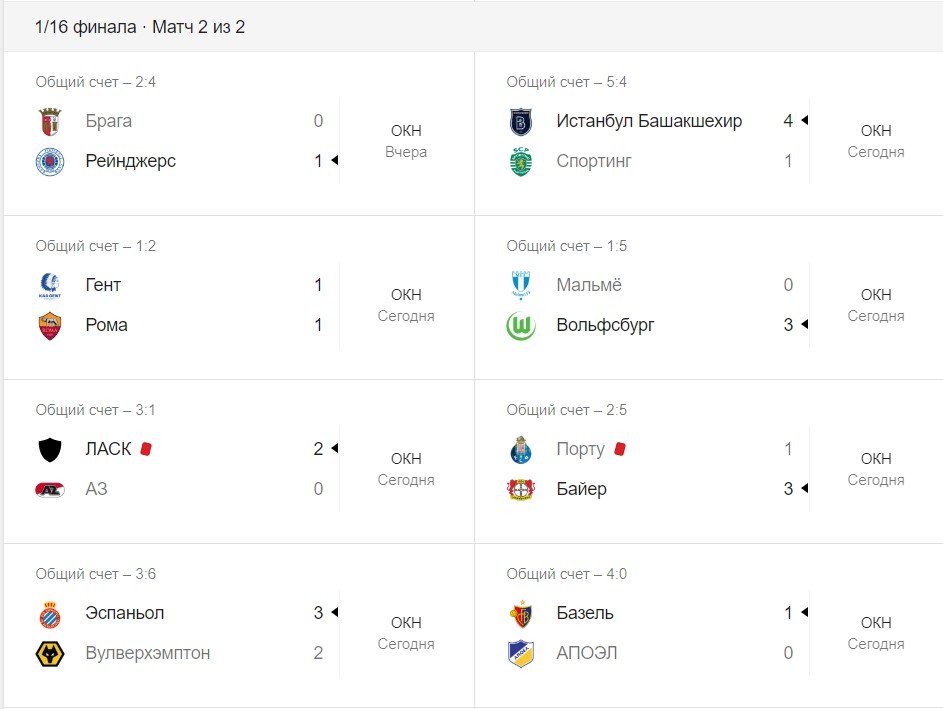 Матчи, которые начались в 19:55