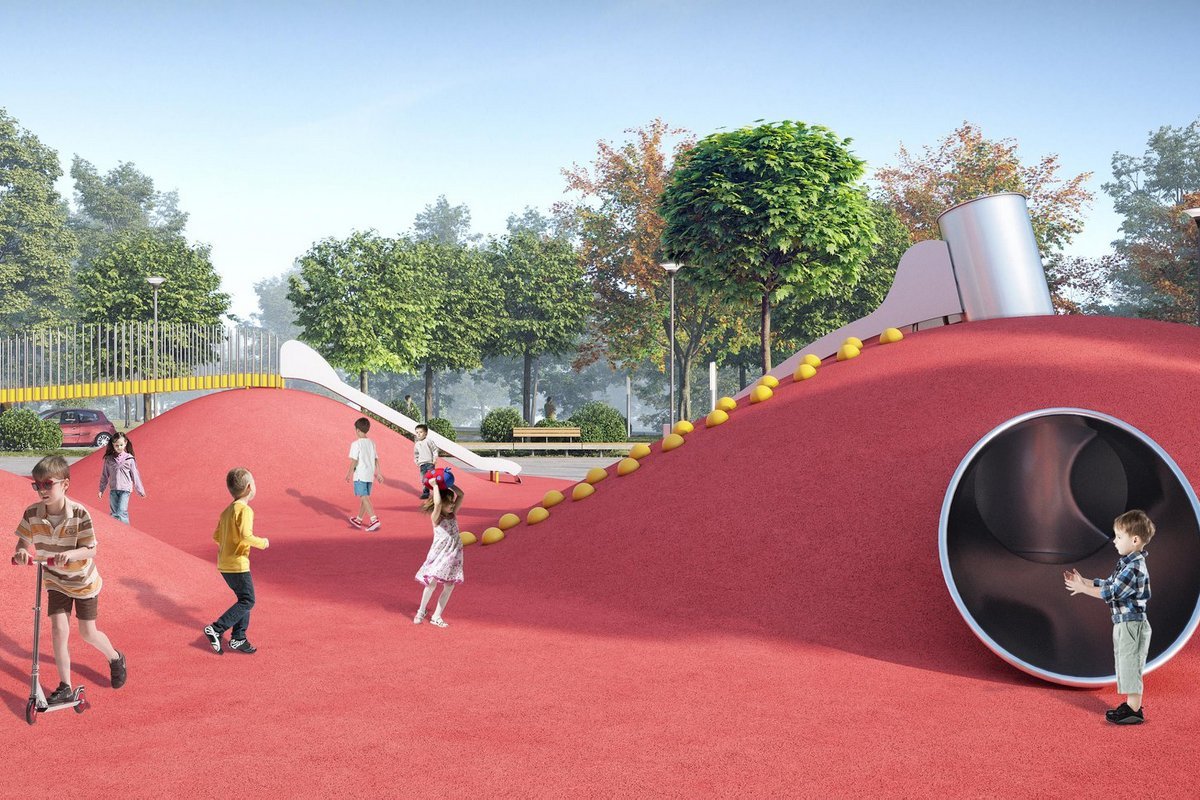 Детская площадка в необычном формате