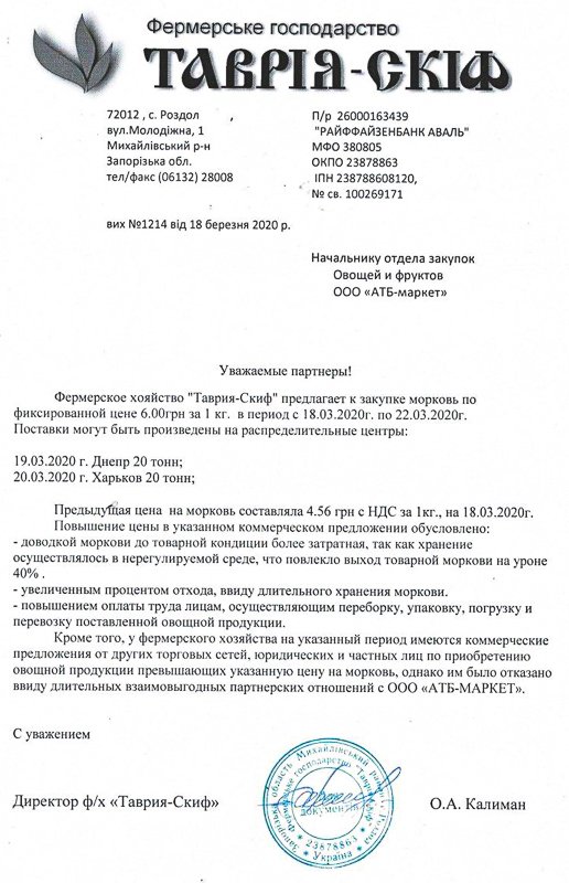 Почему сеть АТБ повысила цены: официальные документы от поставщиков 4