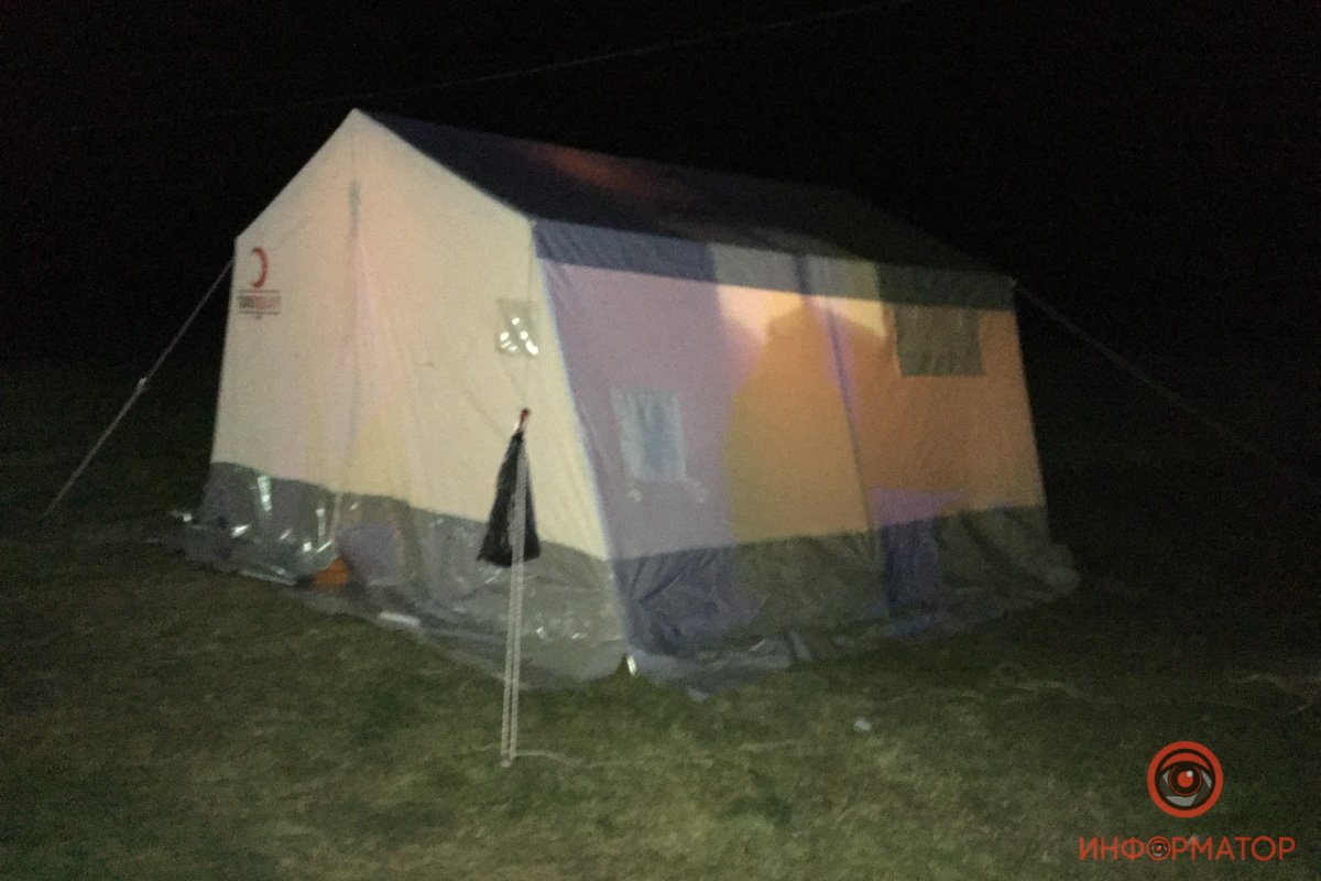 Обустроили санитарные палатки