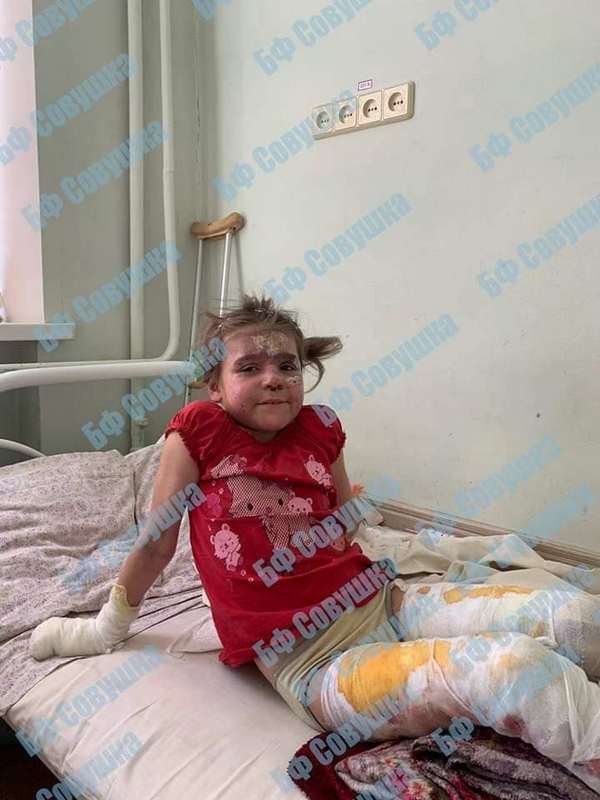 Девочка оказалась запертой на горящем сеновале