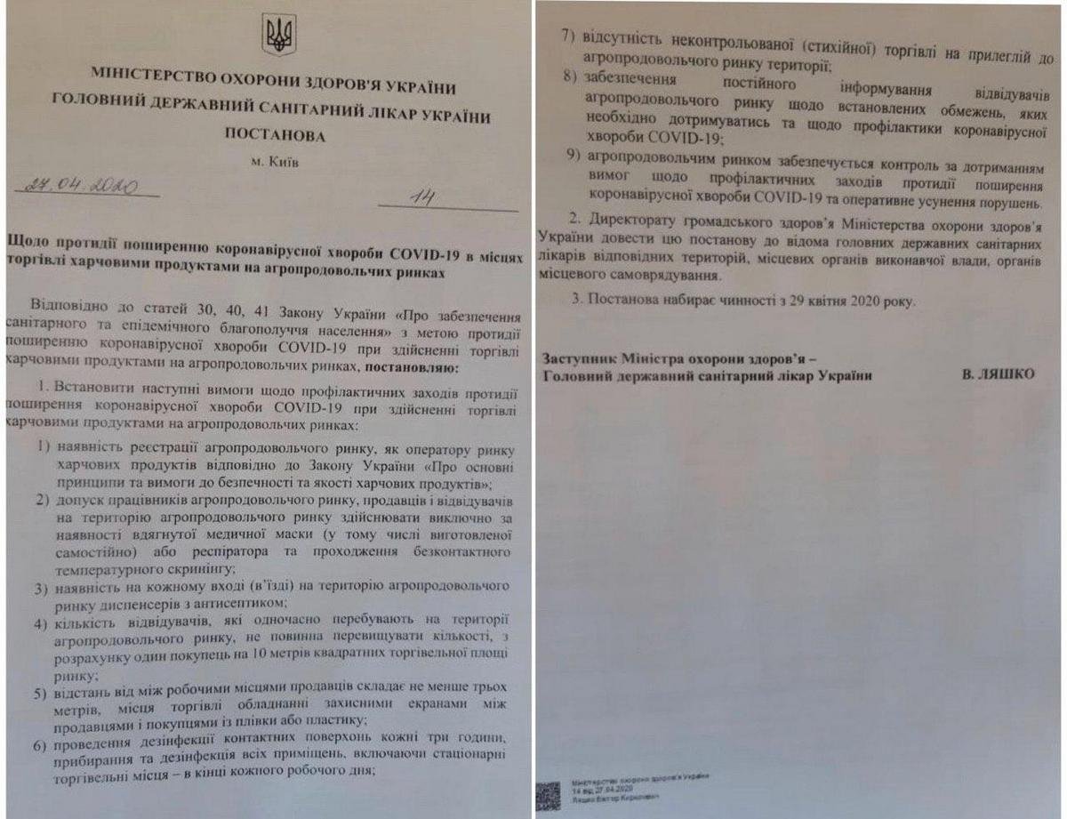 Официально: когда в Днепре откроют продуктовые рынки 1