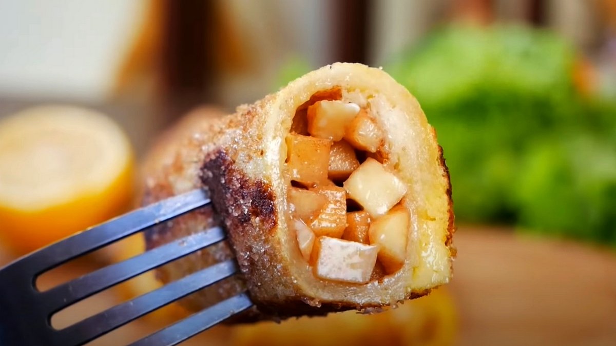 Домашний шеф: как приготовить яблочные рулетики из тостового хлеба 1