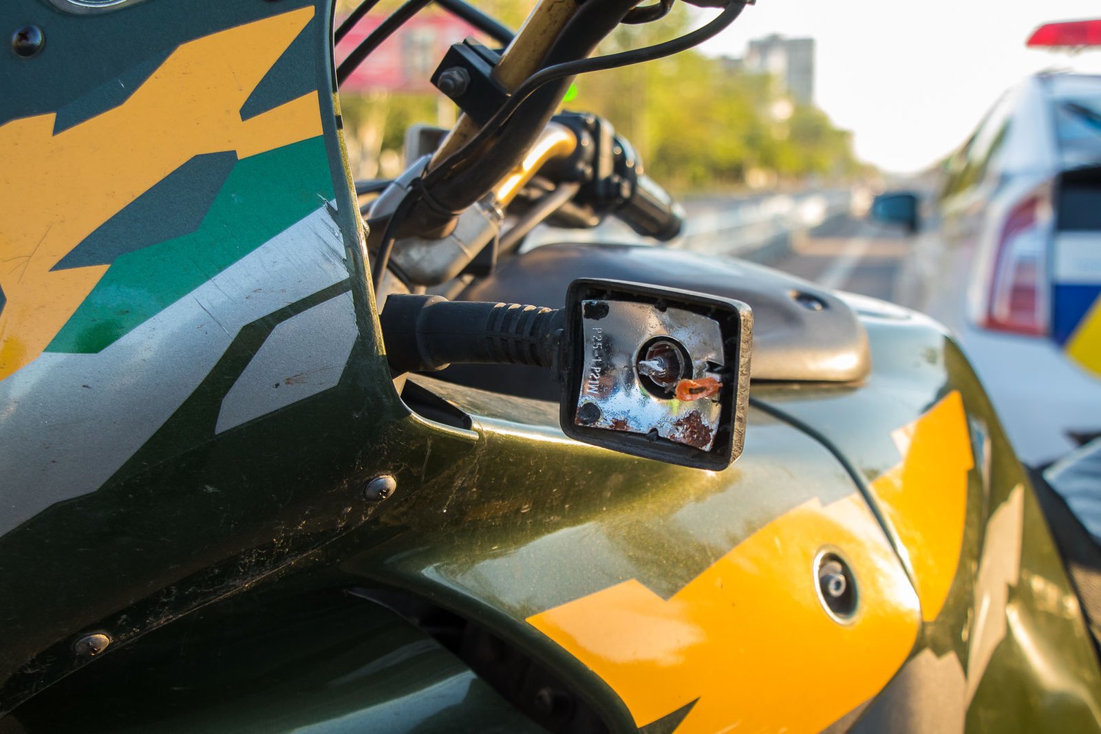 Незначительные повреждения мотоцикла Незначительные повреждения мотоцикла