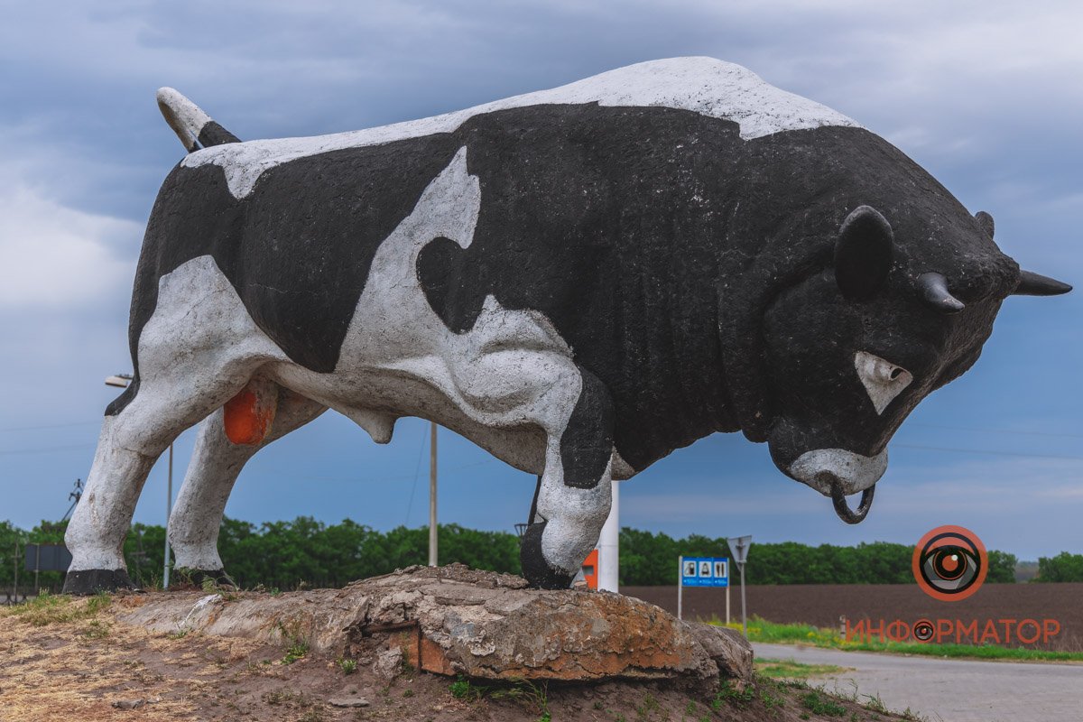 Где в Днепре находится 40-летний железобетонный бык 4