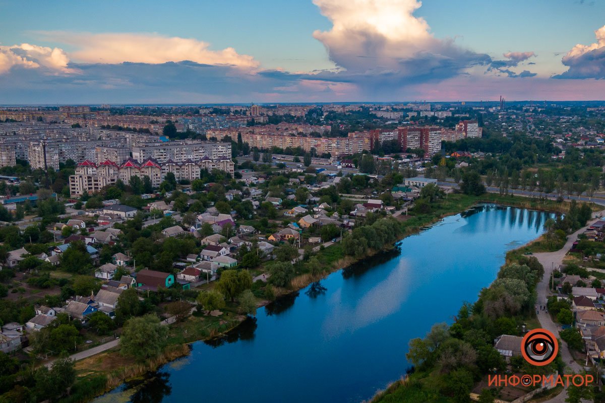 Как в Днепре выглядит закат над озером Куриным 2