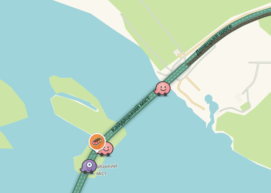 Затруднено движение на Кайдакском мосту Затруднено движение на Кайдакском мосту