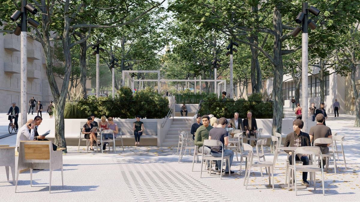 В Днепре проходит реконструкция улицы Яворницкого и площади Шевченко: как они будут выглядеть 9