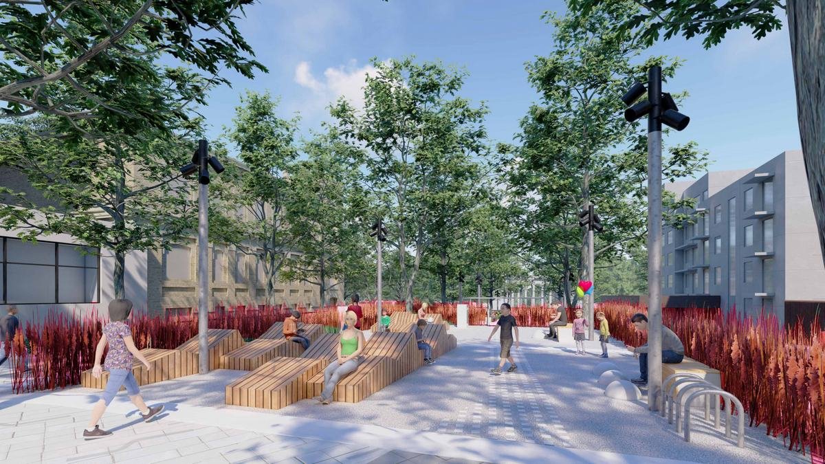 В Днепре проходит реконструкция улицы Яворницкого и площади Шевченко: как они будут выглядеть 10