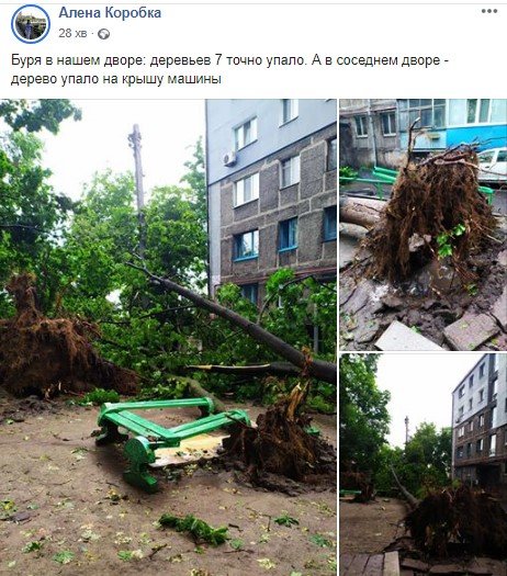 Дождь, град и порывы ветра: хроника непогоды в Днепре 13