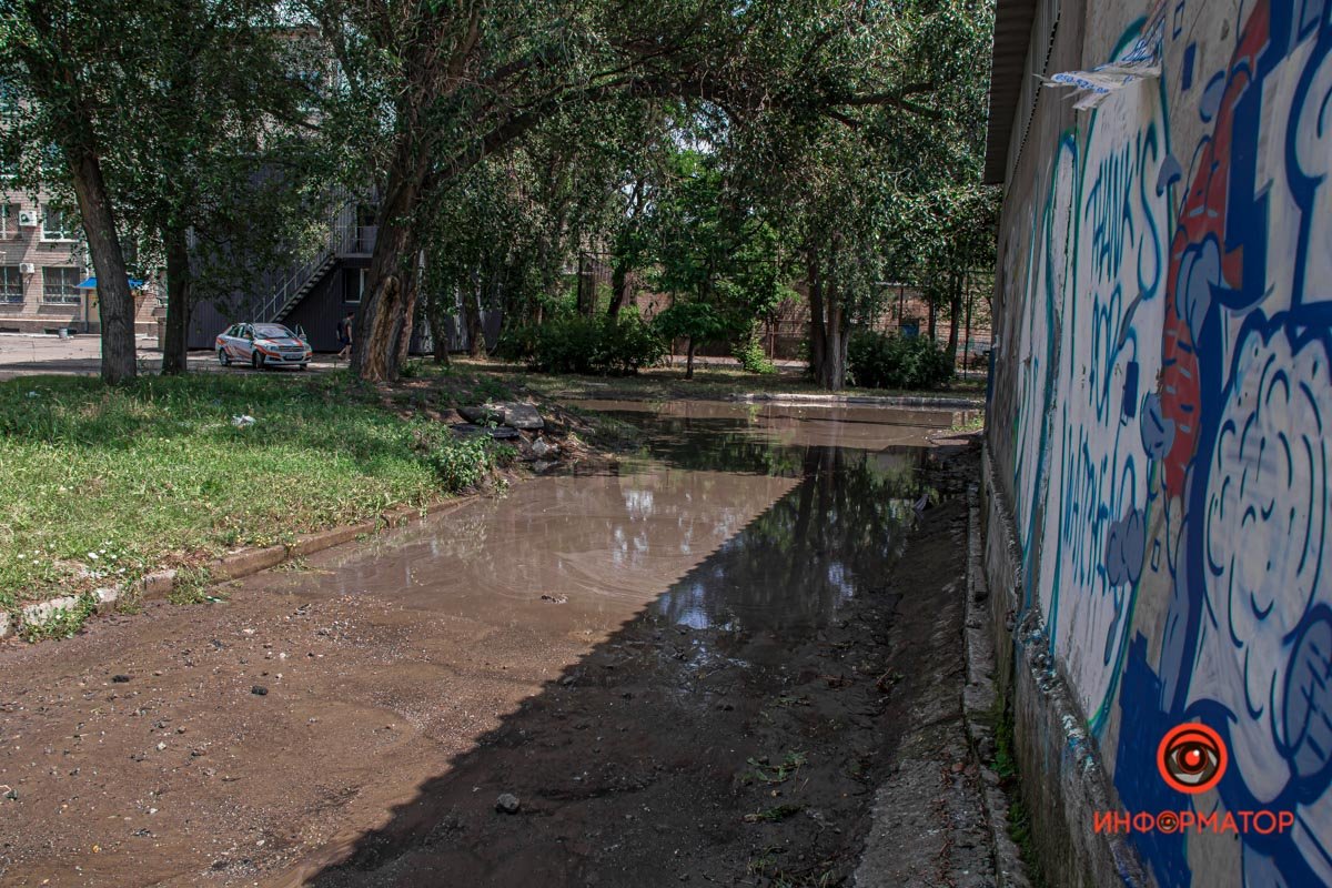 В Днепре на Мандрыковском спуске после бури затопило частные дома и огороды 6