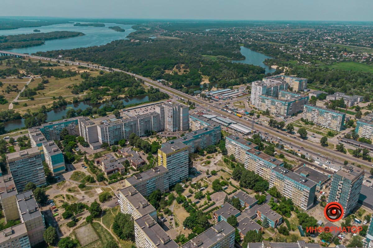 Как в Днепре выглядит бывший жилмассив Фрунзенский с высоты 7