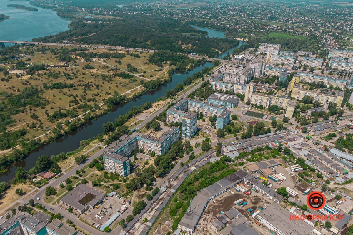 Как в Днепре выглядит бывший жилмассив Фрунзенский с высоты 8