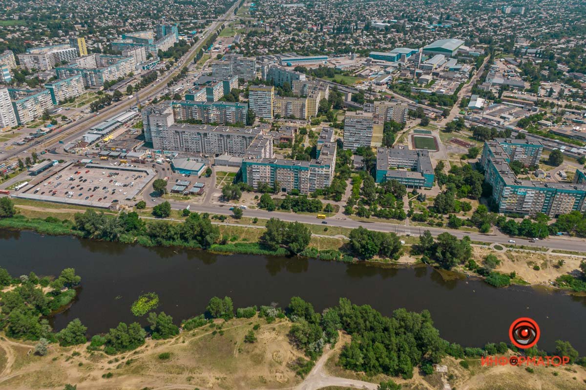 Как в Днепре выглядит бывший жилмассив Фрунзенский с высоты 16