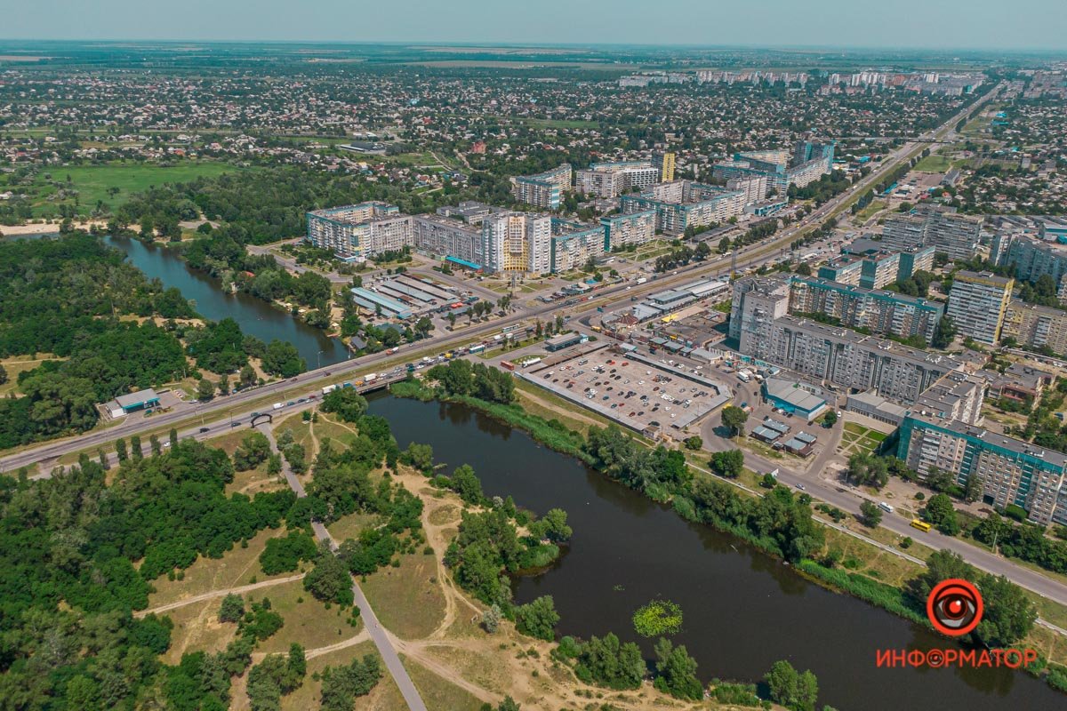 Как в Днепре выглядит бывший жилмассив Фрунзенский с высоты 17