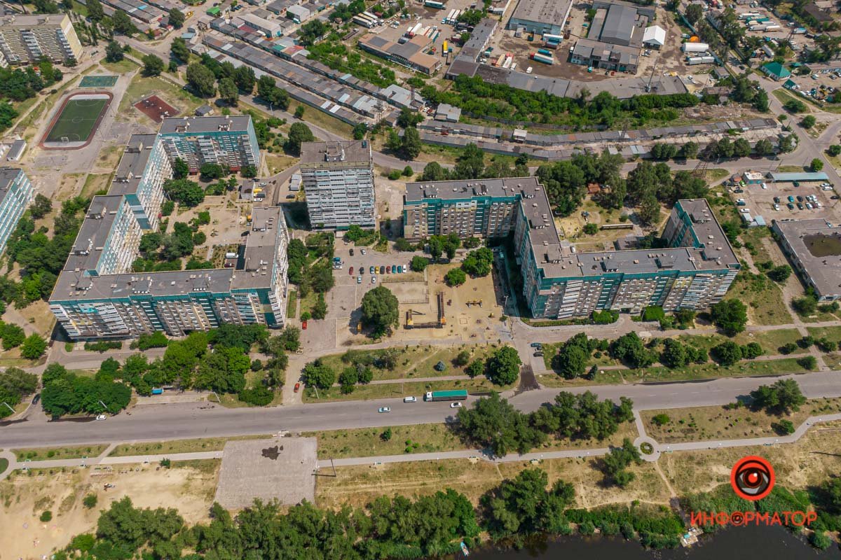 Как в Днепре выглядит бывший жилмассив Фрунзенский с высоты 19