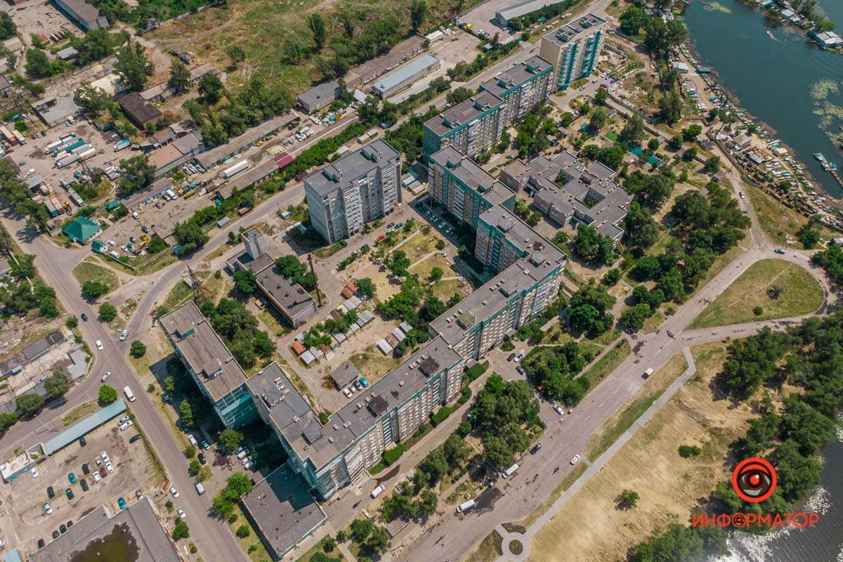 Как в Днепре выглядит бывший жилмассив Фрунзенский с высоты 20