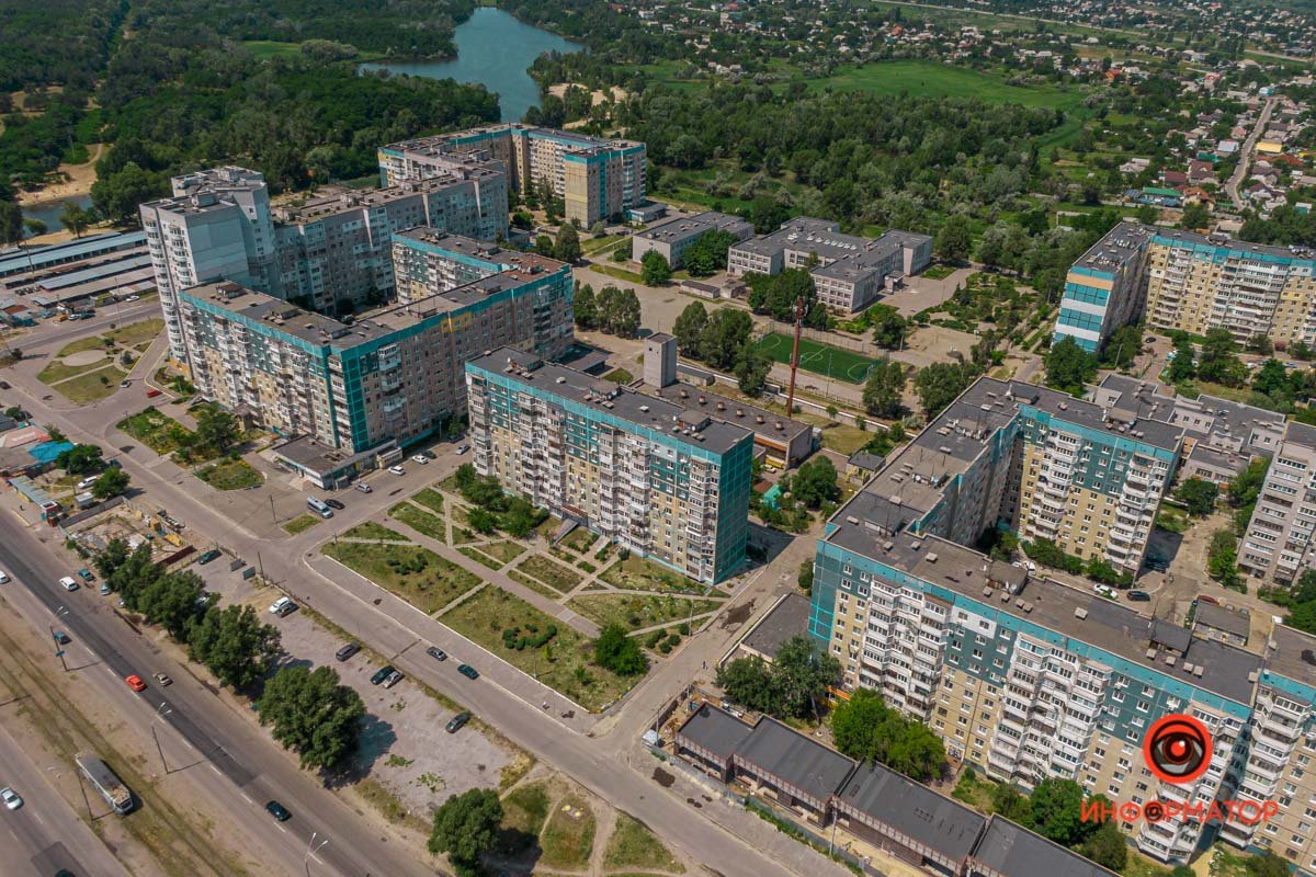 Как в Днепре выглядит бывший жилмассив Фрунзенский с высоты 22
