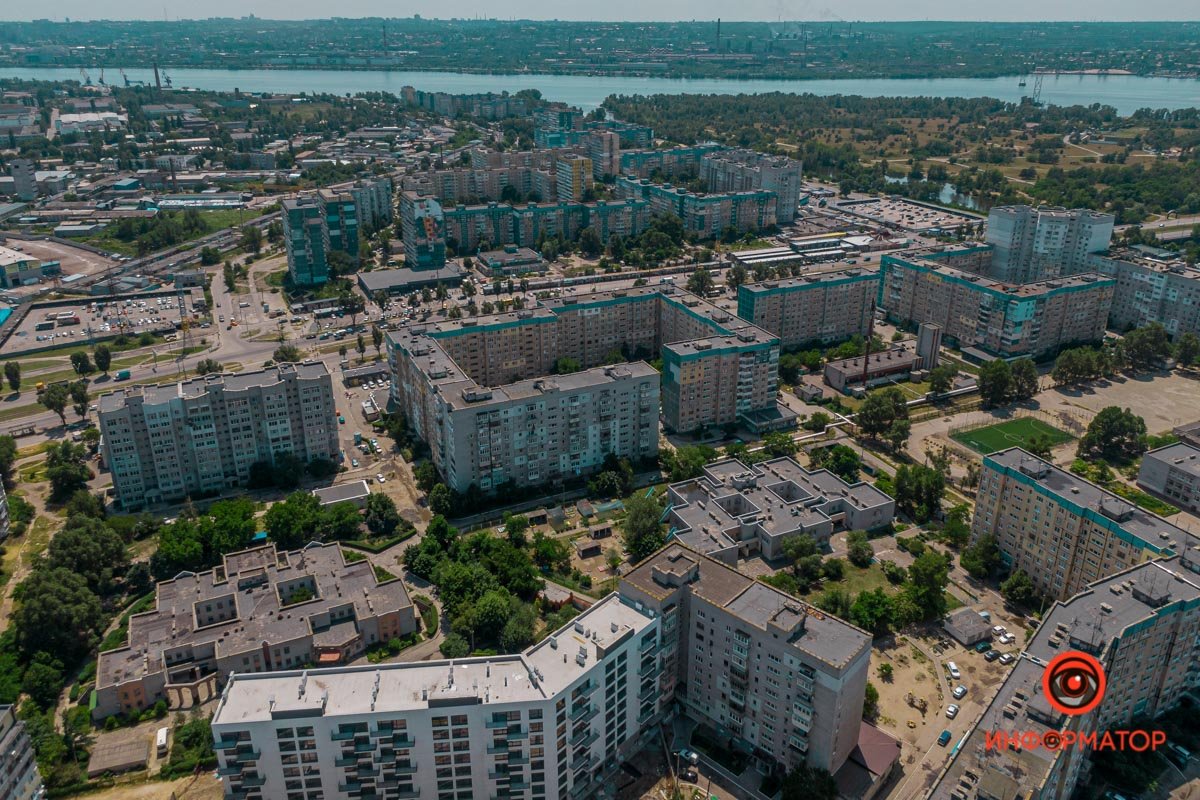 Как в Днепре выглядит бывший жилмассив Фрунзенский с высоты 24