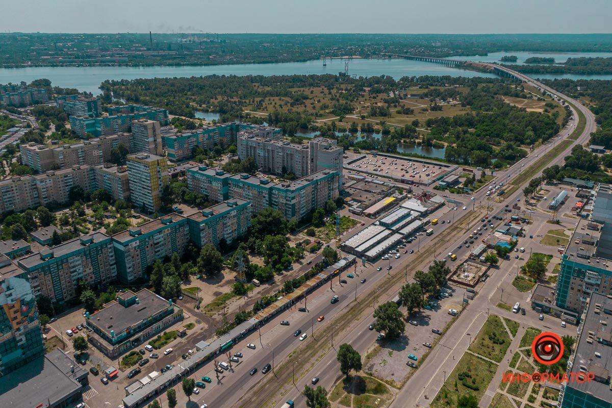Как в Днепре выглядит бывший жилмассив Фрунзенский с высоты 27