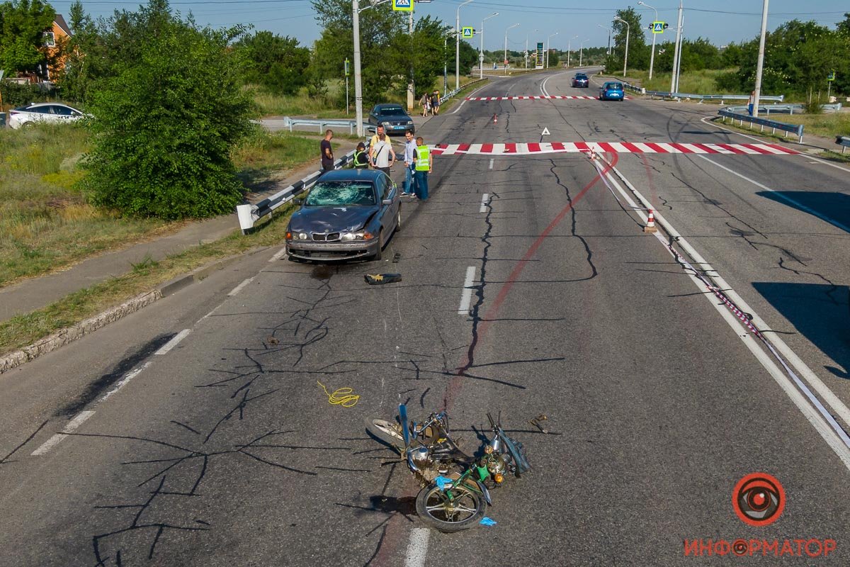 В Днепре на Полтавском шоссе BMW столкнулся с мотоциклом: мужчина умер на месте 11