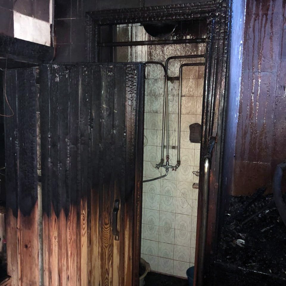 Общая площадь пожара - 50 квадратных метров Общая площадь пожара - 50 квадратных метров