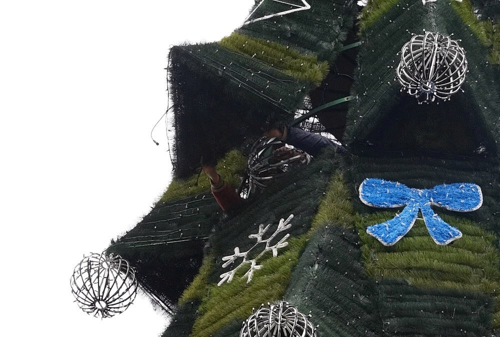 В центре Днепра установили новогоднюю елку (ФОТО) 3