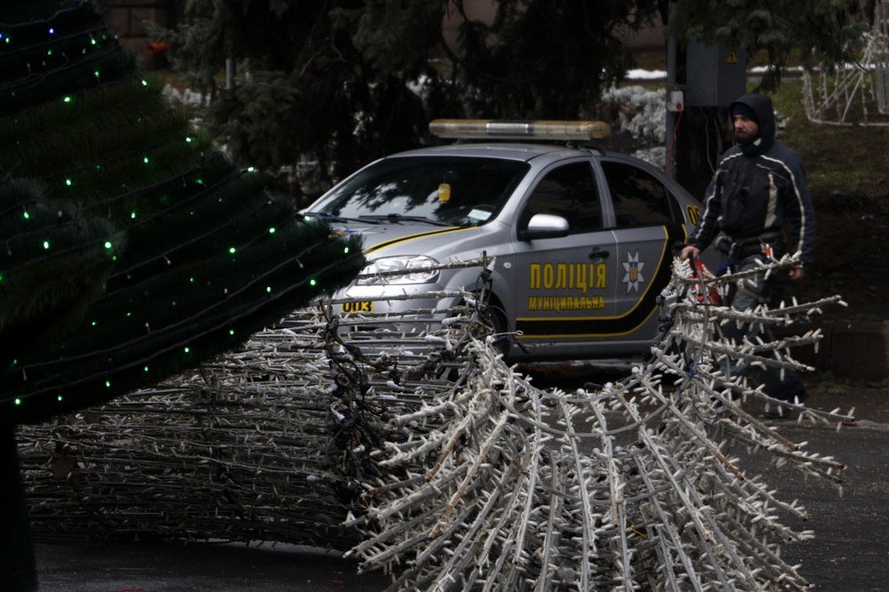 В центре Днепра установили новогоднюю елку (ФОТО) 6