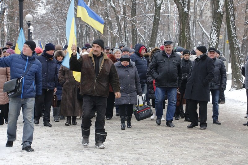 Почему митингующие перекрыли проспект Яворницкого (ФОТО, ВИДЕО) 5