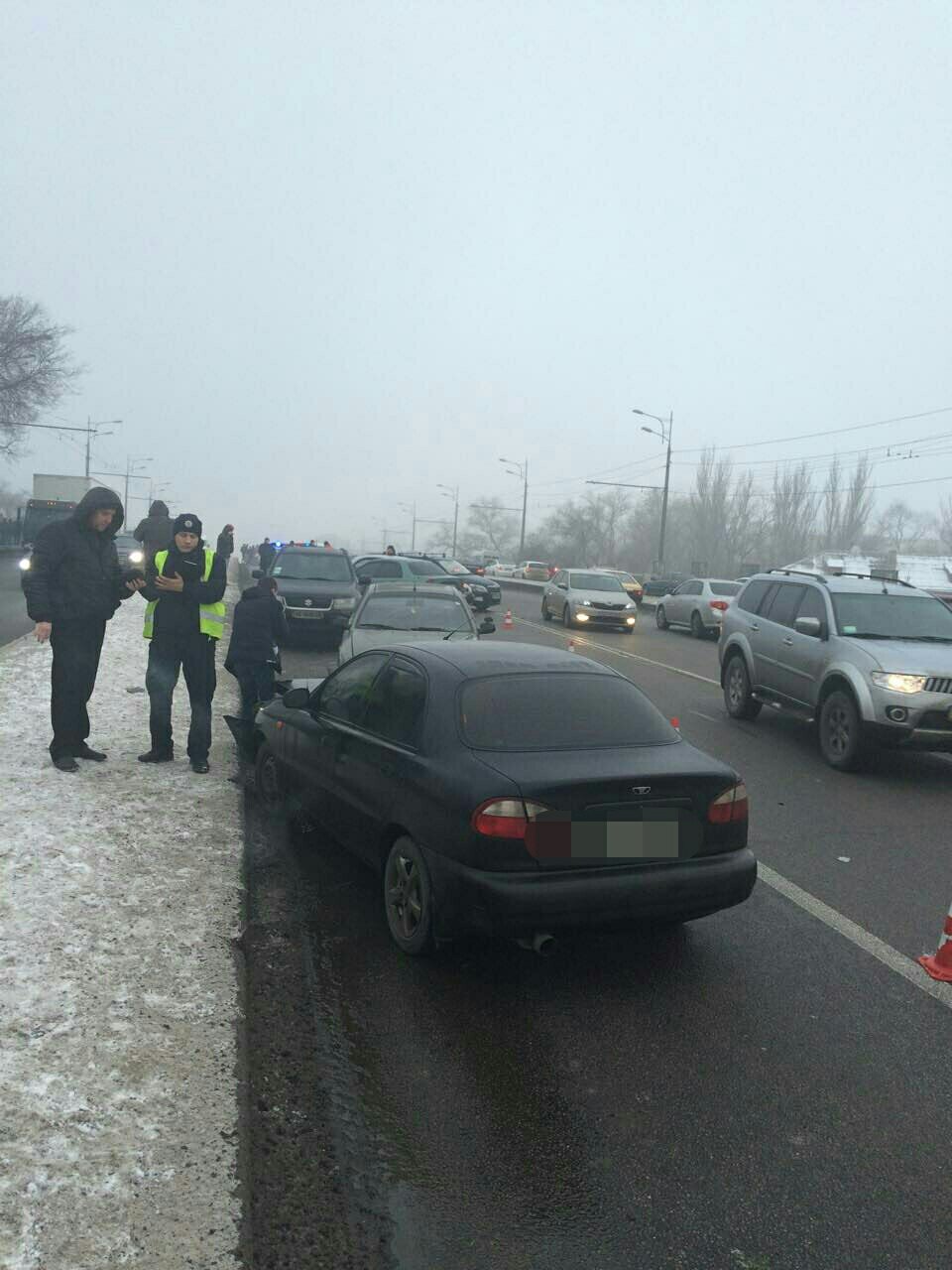 Серьезные ДТП на Слобожанском проспекте, в районе Нового моста и Нашей Правды: образовалась пробка (ФОТО) 7