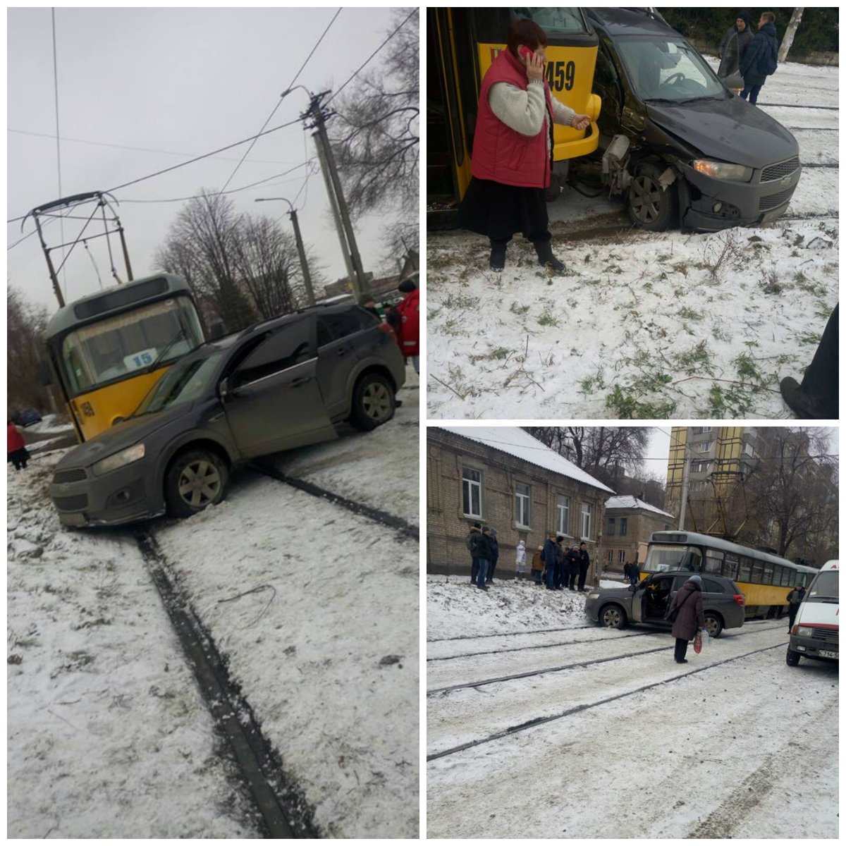 ДТП в Днепре: трамвай "протаранил" Chevrolet и протянул его по рельсам (ФОТО) 2