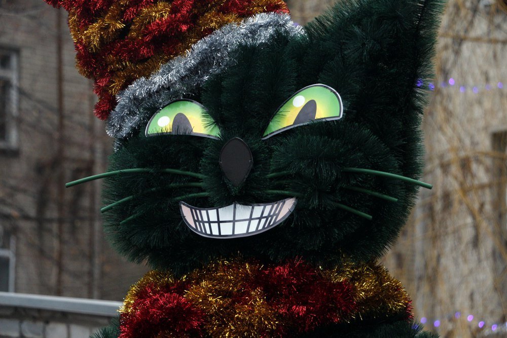 В Днепре появился зеленый кот-елка (ФОТО) 3