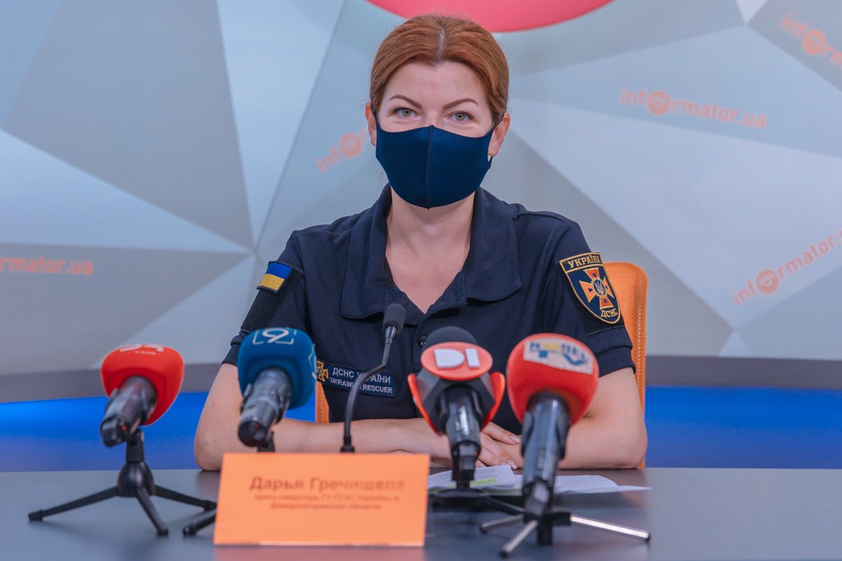 Дарья Гречищева, пресс-секретарь ГСЧС в Днепропетровской области
