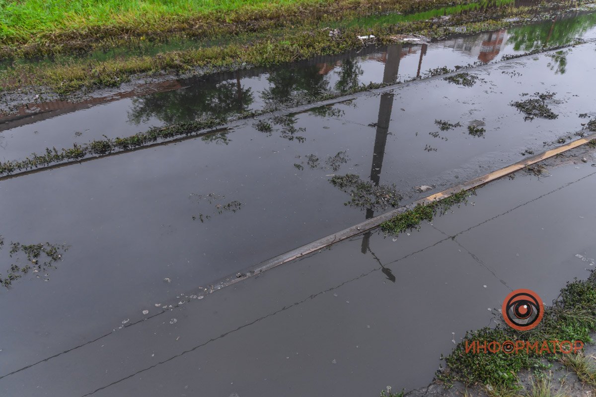 В Днепре на Бердянской прорвало коллектор: нечистоты залили рельсы и частные дома 41