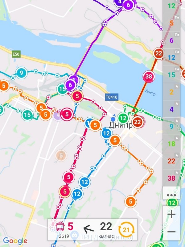 Внизу указаны направление движения и скорость транспорта Внизу указаны направление движения и скорость транспорта