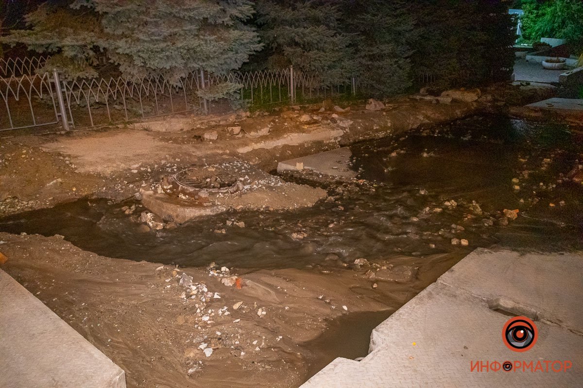 Водой размывает грунт Водой размывает грунт