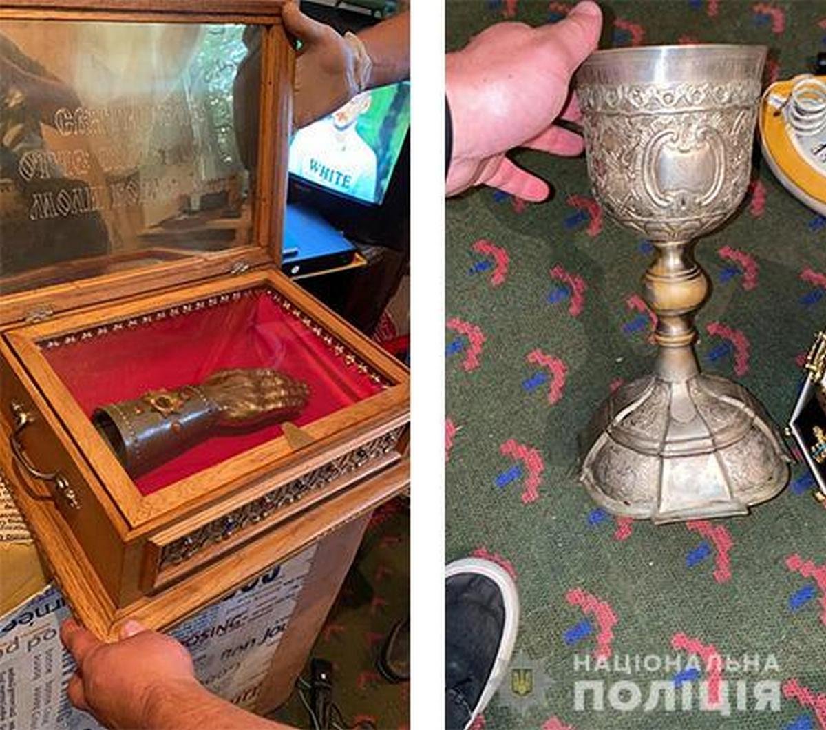 Также он украл еще ряд церковной утвари