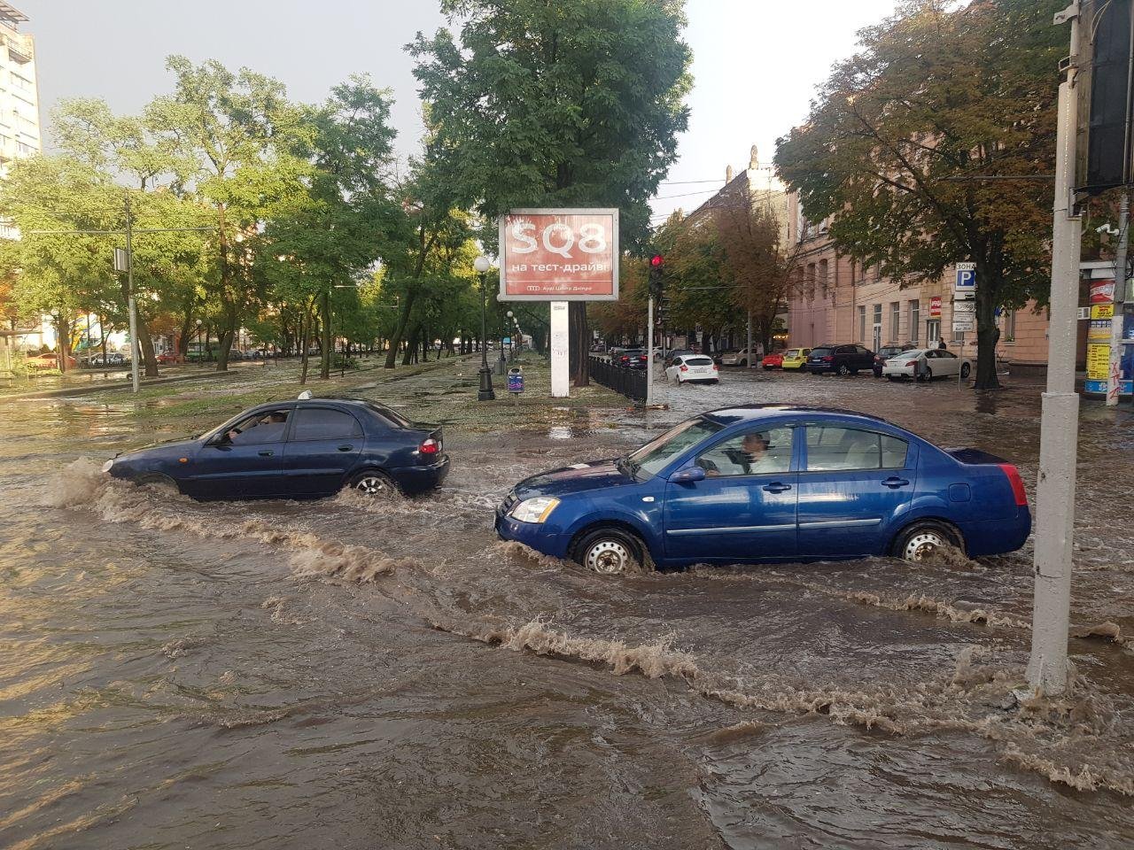 В Днепре прошла буря с градом: в центре повалило деревья 10