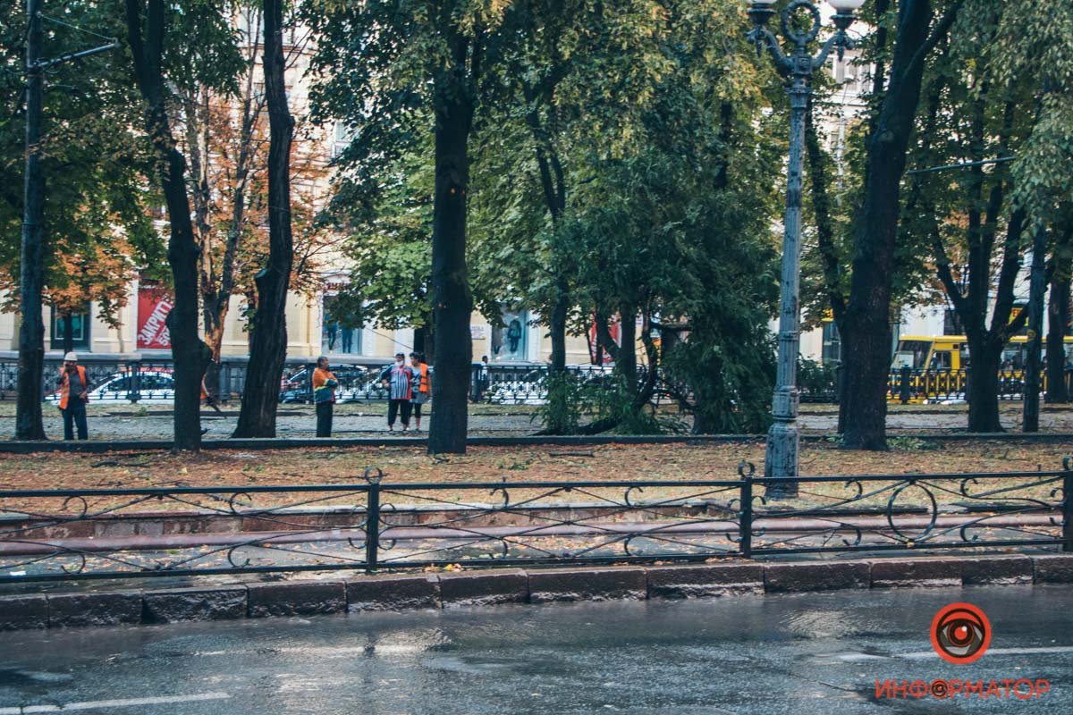 В Днепре из-за ветра на проспекте Яворницкого оборвались провода: трамваи стоят 1