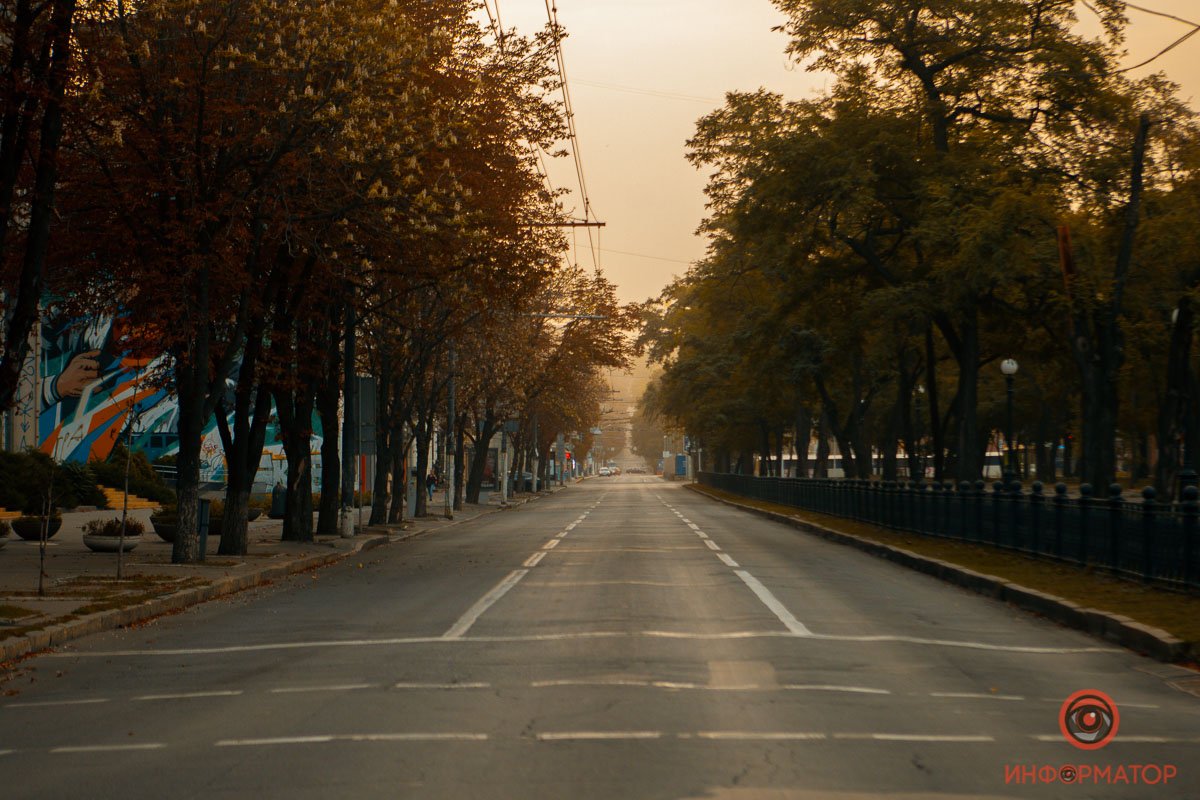 Пустынно даже на центральном проспекте