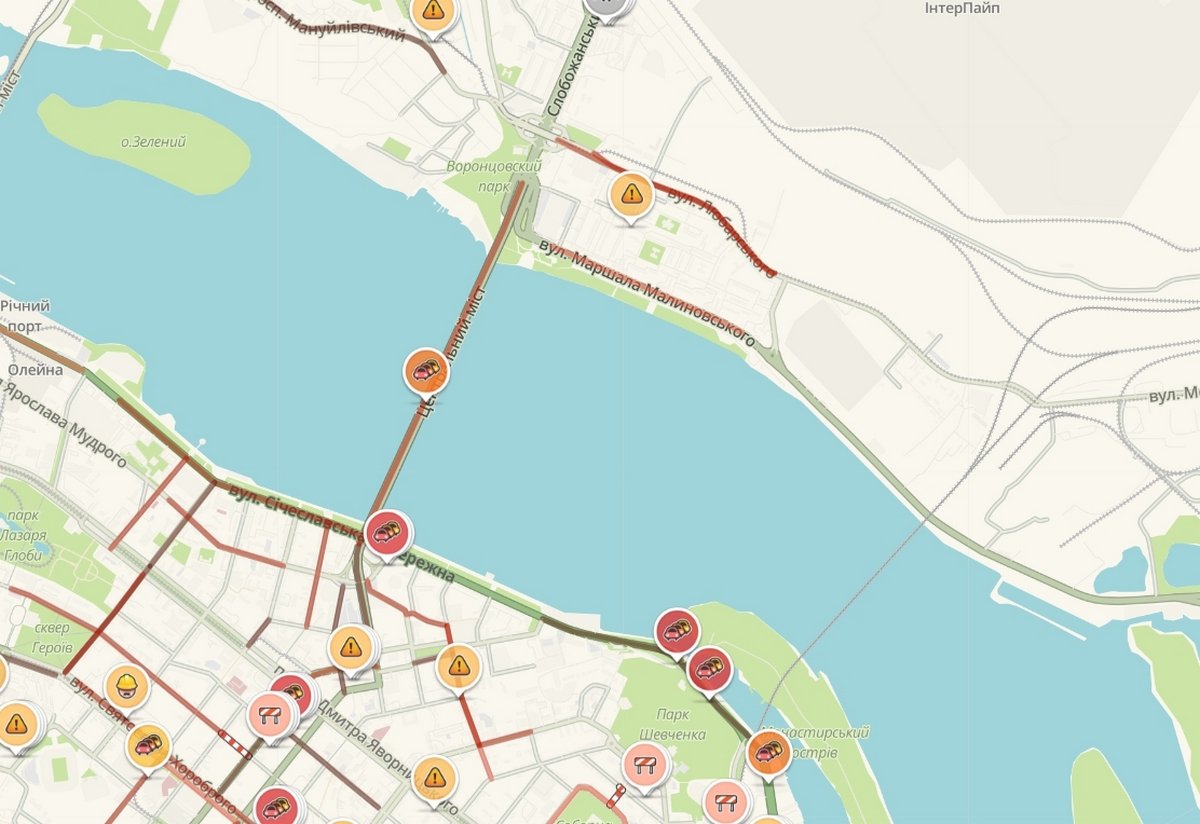 Пробка на Новом мосту