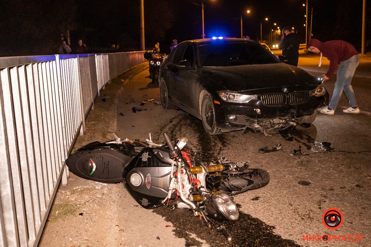 Пострадал водитель мотоцикла