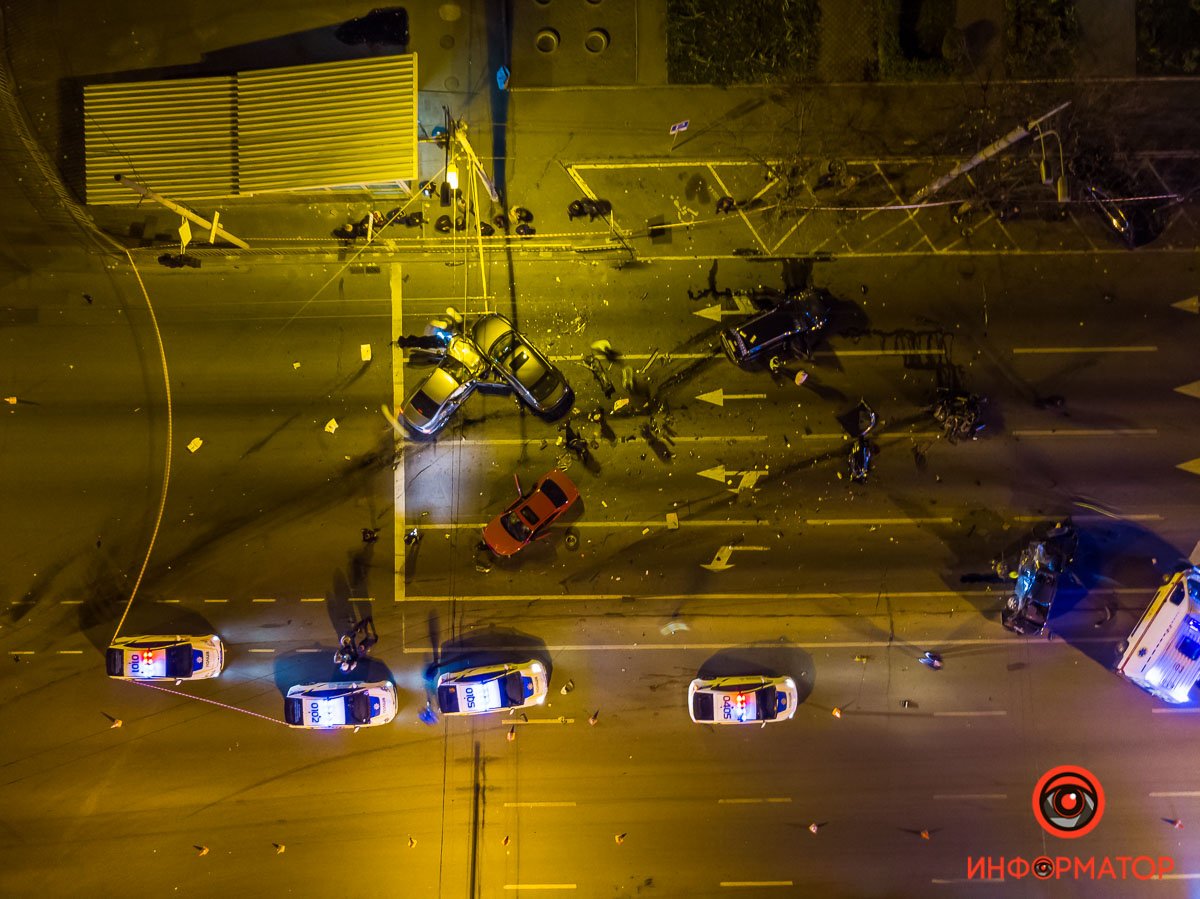 Авария при участии 5 автомобилей