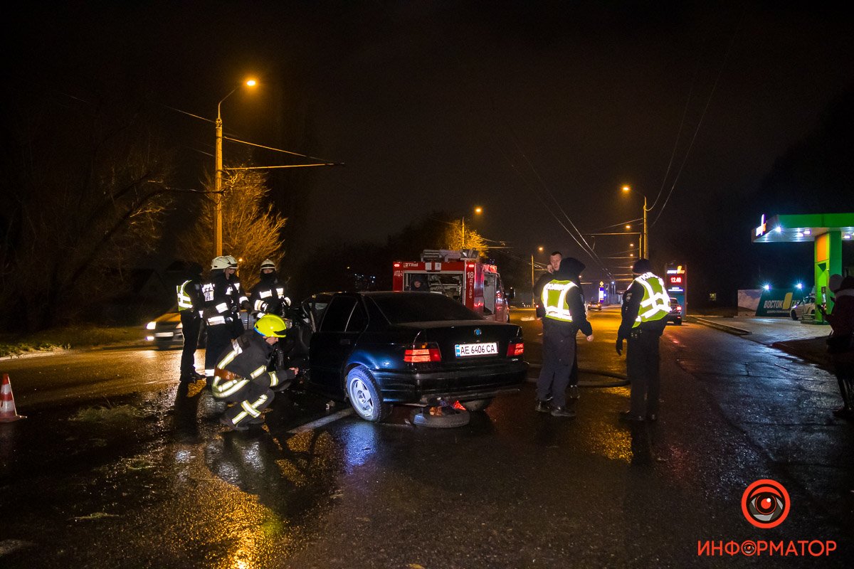 Машина перегородила левый ряд в сторону Гринченко