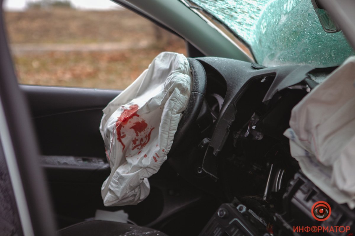 В машине сработали подушки безопасности
