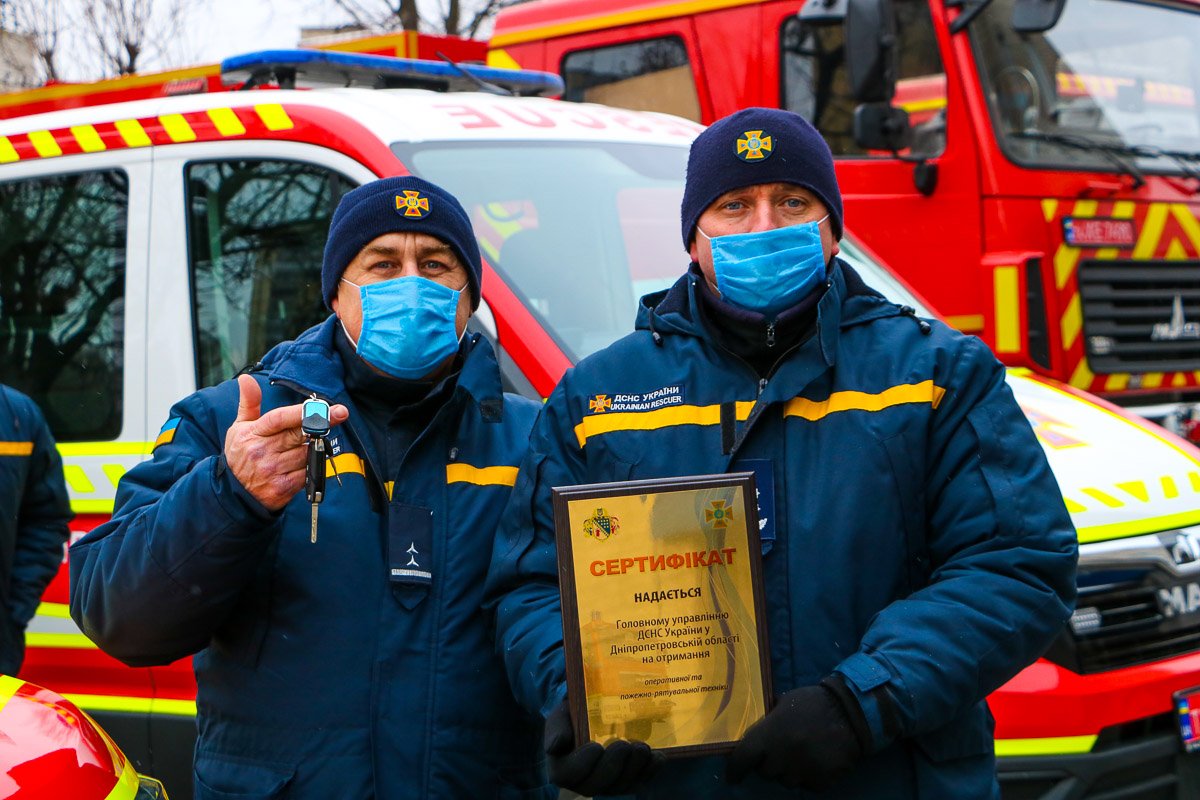 Новая техника досталась спасателям Днепра и Днепровского района, Желтых Вод, Каменского, Петропавловки и Синельниково