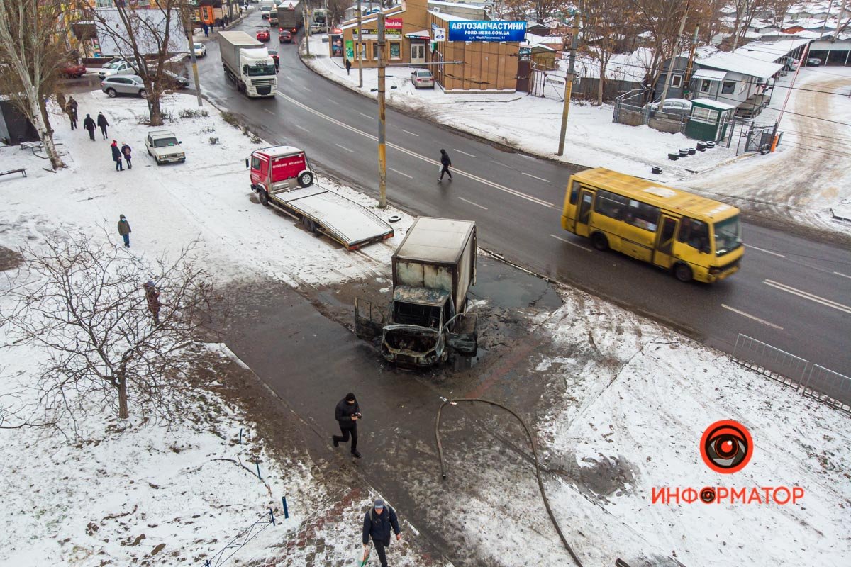 ГАЗель загорелась на ходу