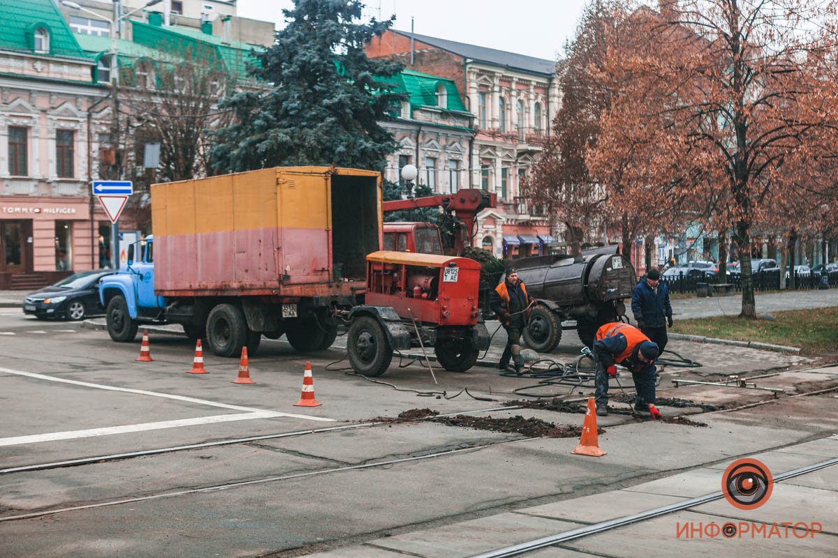Аварийная бригада КП «Днепрэлектротранспорт» уже работают на месте